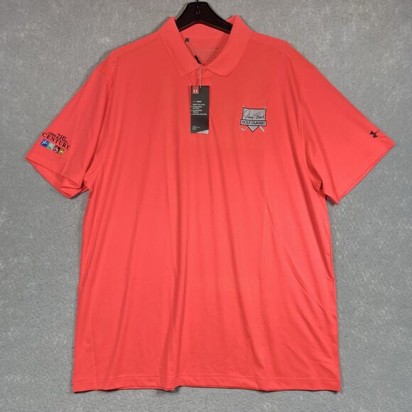 Under Armour Polo Shirt Mens 2XL Orange Performance Golf Arnold Palmer - Picture 1 of 10